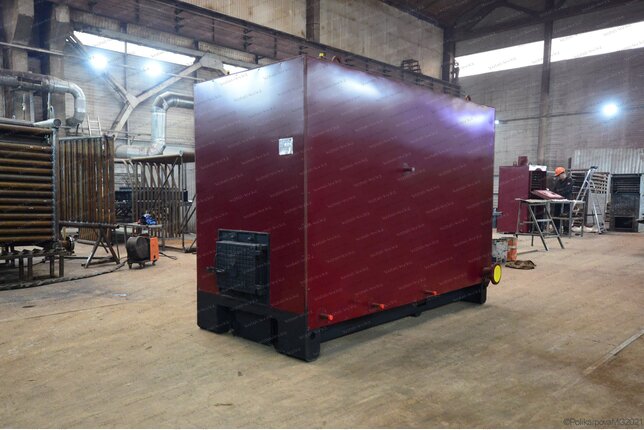 Твердотопливный котел 0.5 МВт водогрейный